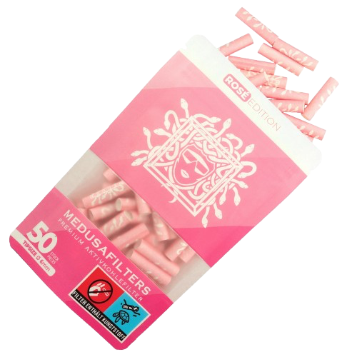 Medusafilters 50er Packung Aktivkohlefilter ROSÉ Edition